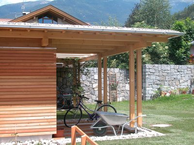 Errichtung Gerätehütte Holz