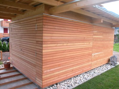 Errichtung Gerätehütte Holz