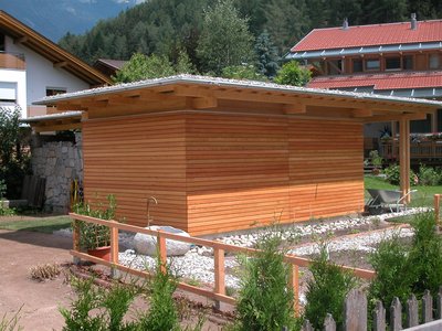 Errichtung Gerätehütte Holz